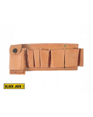 Cinturon colgante porta herramientas de cuero 5 divisiones BLACK JACK