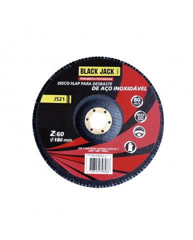DISCO FLAP DESBASTE 180MM P60 - BLACK JACK
