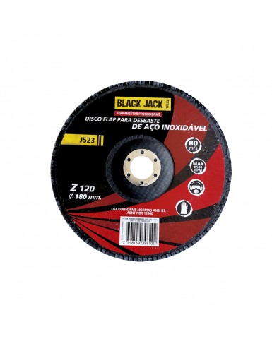 DISCO FLAP DESBASTE 180MM P120 BLACK JACK
