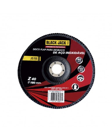 DISCO FLAP DESBASTE 180MM P40 BLACK JACK 