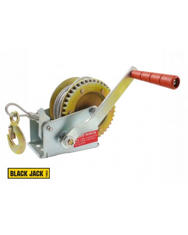Malacate náutico BLACK JACK 1000 lb 450 kg cable de acero reforzado 8 mm