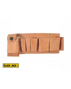 Cinturon colgante porta herramientas de cuero 5 divisiones BLACK JACK