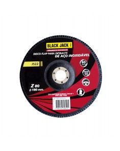 DISCO FLAP DESBASTE 180MM P80 BLACK JACK
