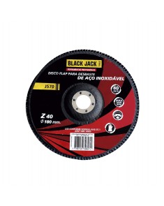 DISCO FLAP DESBASTE 180MM P40 BLACK JACK 
